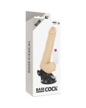 BASECOCK - VIBRATORE REALISTICO TELECOMANDO NERO CON TESTICOLI 19.5 CM -O- 4 CM