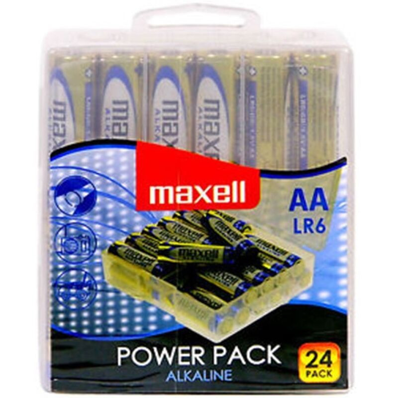 MAXELL - CONFEZIONE BATTERIA ALCALINA AA LR6 * 24 BATTERIE