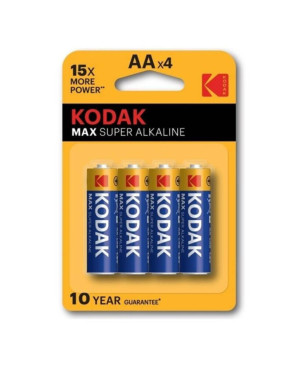 KODAK - BATTERIA ALCALINA MAX AA LR6 BLISTER * 4