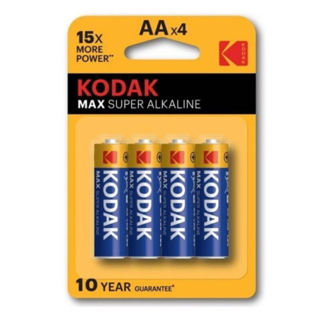 KODAK - BATTERIA ALCALINA MAX AA LR6 BLISTER * 4