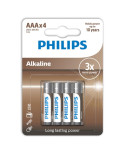 PHILIPS - BATTERIA ALCALINA AAA LR03 CONFEZIONE DA 4