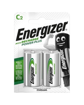 ENERGIZER - POWER PLUS BATTERIA RICARICABILE HR14 C 2500MAH 2 UNIT