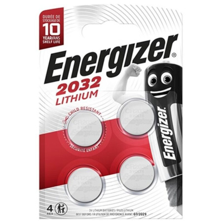 ENERGIZER - BATTERIA LITIO A TASTO CR2032 3V 4 UNIT