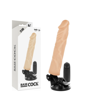 BASECOCK - VIBRATORE REALISTICO TELECOMANDO NERO 21 CM -O- 4 CM