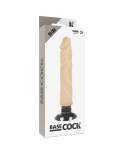 BASECOCK - VIBRATORE REALISTICO 2-1 NERO 20 CM -O- 4 CM