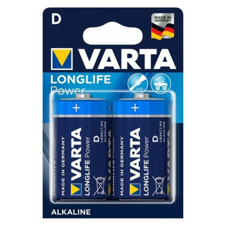 VARTA - LONGLIFE POWER BATTERIA ALCALINA D LR20 2 UNITÀ