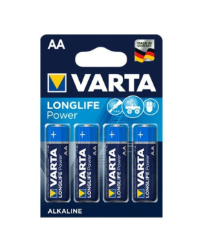 VARTA - LONGLIFE POWER BATTERIA ALCALINA AA LR6 4 UNITÀ