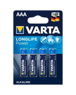 VARTA - LONGLIFE POWER BATTERIA ALCALINA AAA LR03 4 UNITÀ