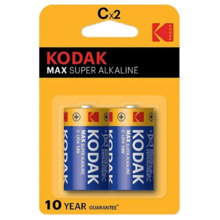 KODAK - BATTERIA ALCALINE MAX C LR14 2 UNITÀ