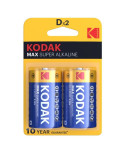 KODAK - BATTERIA ALCALINE MAX D LR20 2 UNITÀ