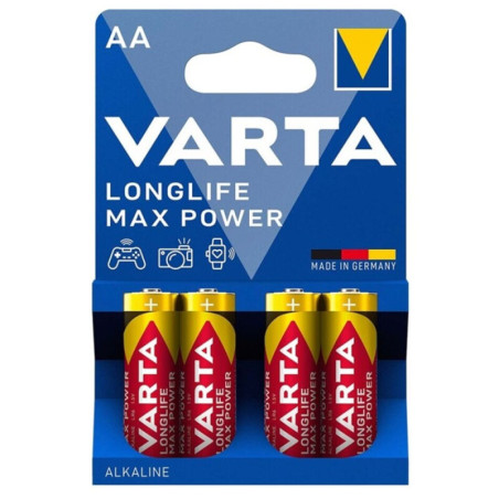 VARTA - BATTERIA ALCALINE MAX POWER AA LR6 4 UNITÀ