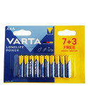 VARTA - BATTERIA ALCALINE LONGLIFE POWER AAA LR03 10 UNITÀ