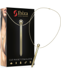 IBIZA - STIMOLATORE CLIT POCKET COLLANA CARICATORE USB 12 MODALIT DI VIBRAZIONE DORATO 12,2 X 1,5