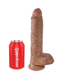 KING COCK - PENE REALISTICO CON SFERE 19.8 CM CARAMEL