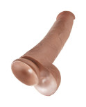 KING COCK - PENE REALISTICO CON SFERE 34.2 CM CARAMEL