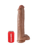 KING COCK - PENE REALISTICO CON SFERE 34.2 CM CARAMEL