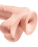 KING COCK - PENE REALISTICO CON SFERE 3D 24.8 CM LUCE