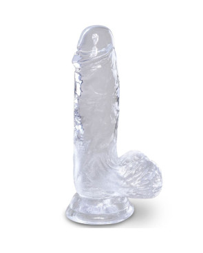 KING COCK - CLEAR PENE REALISTICO CON SFERE 10.1 CM TRASPARENTE