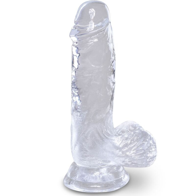 KING COCK - CLEAR PENE REALISTICO CON SFERE 10.1 CM TRASPARENTE