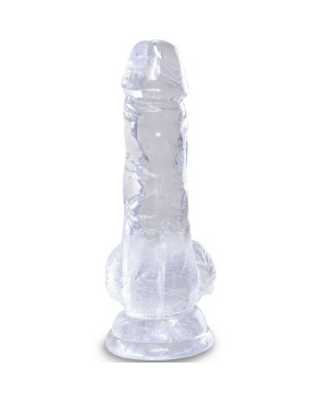 KING COCK - CLEAR PENE REALISTICO CON SFERE 10.1 CM TRASPARENTE