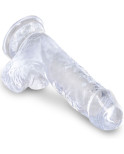 KING COCK - CLEAR PENE REALISTICO CON SFERE 10.1 CM TRASPARENTE