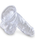 KING COCK - CLEAR PENE REALISTICO CON SFERE 10.1 CM TRASPARENTE