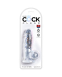 KING COCK - CLEAR PENE REALISTICO CON SFERE 10.1 CM TRASPARENTE