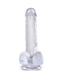 KING COCK - CLEAR PENE REALISTICO CON SFERE 13.5 CM TRASPARENTE