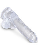 KING COCK - CLEAR PENE REALISTICO CON SFERE 13.5 CM TRASPARENTE