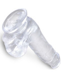 KING COCK - CLEAR PENE REALISTICO CON SFERE 13.5 CM TRASPARENTE