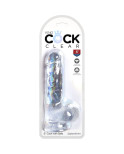 KING COCK - CLEAR PENE REALISTICO CON SFERE 13.5 CM TRASPARENTE