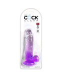 KING COCK - CLEAR PENE REALISTICO CON SFERE 15.2 CM VIOLA