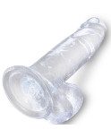 KING COCK - CLEAR PENE REALISTICO CON SFERE 15.2 CM TRASPARENTE