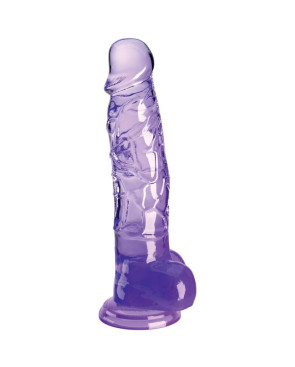 KING COCK - CLEAR PENE REALISTICO CON SFERE 16.5 CM VIOLA