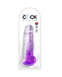 KING COCK - CLEAR PENE REALISTICO CON SFERE 16.5 CM VIOLA