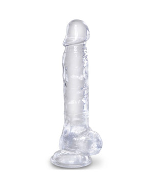 KING COCK - CLEAR PENE REALISTICO CON SFERE 16.5 CM TRASPARENTE