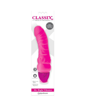 CLASSIX - DILDO VIBRANTE  MR. RIGHT MULTI-SPEED 15,5 CM ROSA