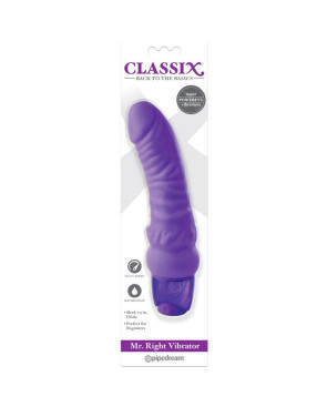 CLASSIX - DILDO VIBRANTE MR. RIGHT  MULTI-SPEED 15,5 CM VIOLA