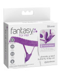 FANTASY FOR HER - PETTORINA G-SPOT BUTTERFLY CON VIBRATORE, RICARICABILE E TELECOMANDO VIOLA