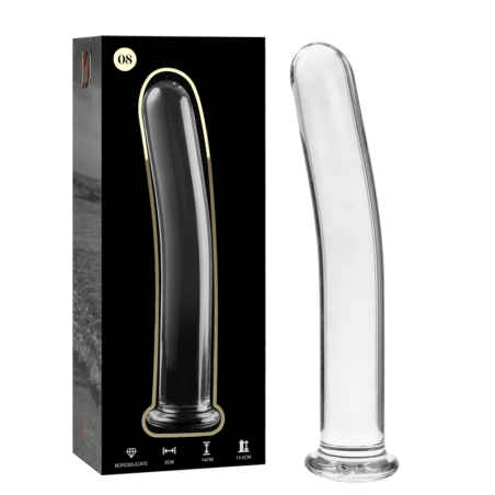 NEBULA SERIES BY IBIZA - MODELLO 8 DILDO IN VETRO BOROSILICATO ROSA 14.5 CM -O- 2 CM