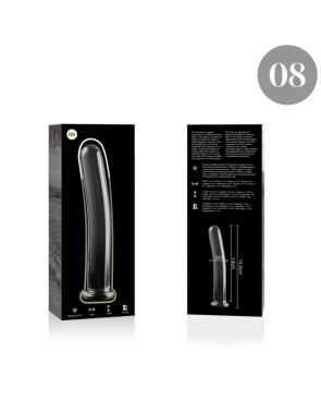 NEBULA SERIES BY IBIZA - MODELLO 8 DILDO IN VETRO BOROSILICATO ROSA 14.5 CM -O- 2 CM