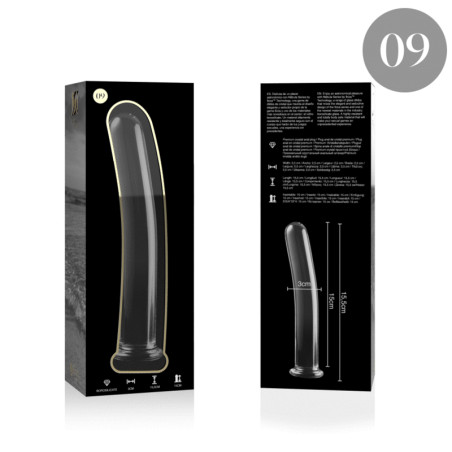 NEBULA SERIES BY IBIZA - MODELLO 9 DILDO IN VETRO BOROSILICATO ROSA 15.5 CM -O- 2.5 CM