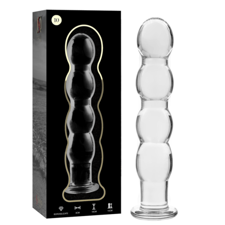 NEBULA SERIES BY IBIZA - MODELLO 10 DILDO IN VETRO BOROSILICATO ROSA 16.5 CM -O- 3.5 CM