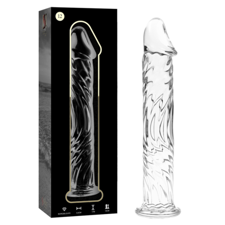 NEBULA SERIES BY IBIZA - MODELLO 12 DILDO IN VETRO BOROSILICATO ROSA 17 CM -O- 3.5 CM