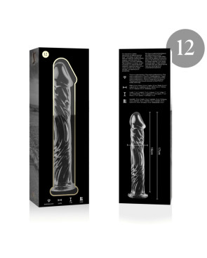 NEBULA SERIES BY IBIZA - MODELLO 12 DILDO IN VETRO BOROSILICATO ROSA 17 CM -O- 3.5 CM