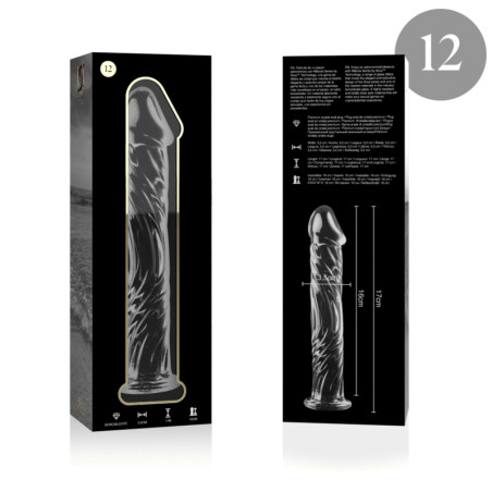 NEBULA SERIES BY IBIZA - MODELLO 12 DILDO IN VETRO BOROSILICATO ROSA 17 CM -O- 3.5 CM