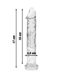 NEBULA SERIES BY IBIZA - MODELLO 12 DILDO IN VETRO BOROSILICATO ROSA 17 CM -O- 3.5 CM