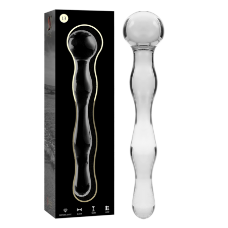 NEBULA SERIES BY IBIZA - MODELLO 13 DILDO IN VETRO BOROSILICATO ROSA 18 CM -O- 3.5 CM