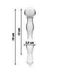 NEBULA SERIES BY IBIZA - MODELLO 13 DILDO IN VETRO BOROSILICATO ROSA 18 CM -O- 3.5 CM