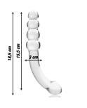 NEBULA SERIES BY IBIZA - MODELLO 14 DILDO IN VETRO BOROSILICATO ROSA 18.5 CM -O- 3 CM